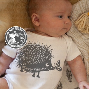 Hedgehog scruff with butterfly SVG/hedgehog svg/butterfly svg/woodland nursery svg/hedgehog file/hedgehog svg/woodland animal/commercial use