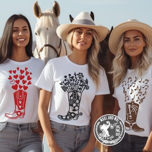 Pacchetto di stivali da cowboy SVG PNG DXF file di taglio digitale/stivale da cowboy in formato SVG/tema paese occidentale in formato SVG/stivale da cowboy idea regalo/decalcomania stile occidentale in formato SVG