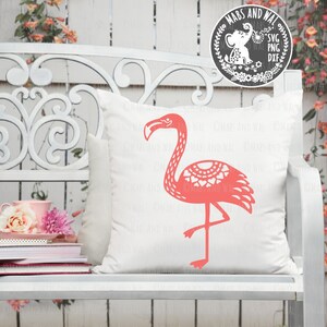 Flamingo folk style SVG PNG DXF digital cutting file/flamingo svg/tropical bird svg/pink bird svg/pink flamingo/exotic bird/commercial use