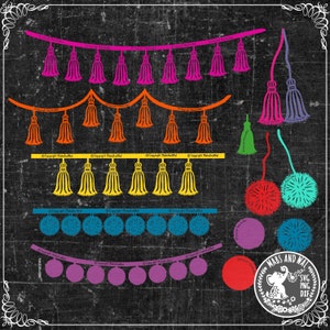 Pompoms und Quasten SVG PNG DXF digitale Schnittdatei/Pompoms svg/dekorative Fransen svg/Bobbles svg/Scherenschnitt flauschige Ball svg