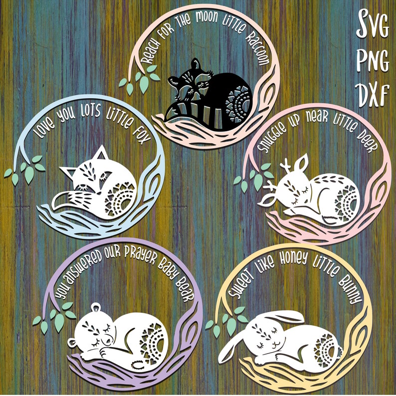 Download Woodland animals bundle SVG PNG DXF digital cutting file ...