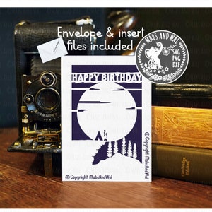 Cartão de aniversário da lua de acampamento arquivo de corte digital SVG PNG DXF, barraca svg/acampamento sob a lua/tenda à noite svg/cartão de acampamento/acampamento ao luar