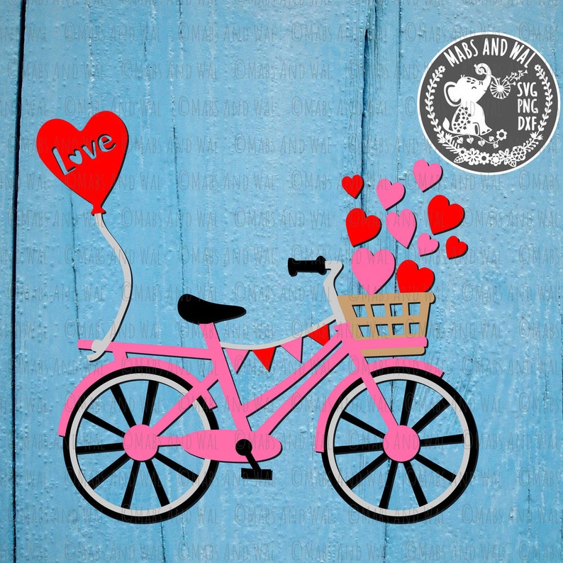 Bicycle hearts SVG PNG DXF digital cutting file/bike Etsy