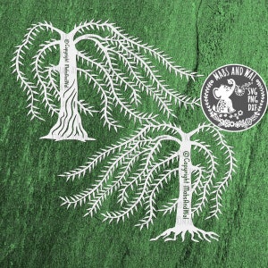 Willow trees SVG PNG DXF digital cutting file/weeping willow tree/tree svg/tree blowing/forest tree/woodland svg/weeping tree/commercial use