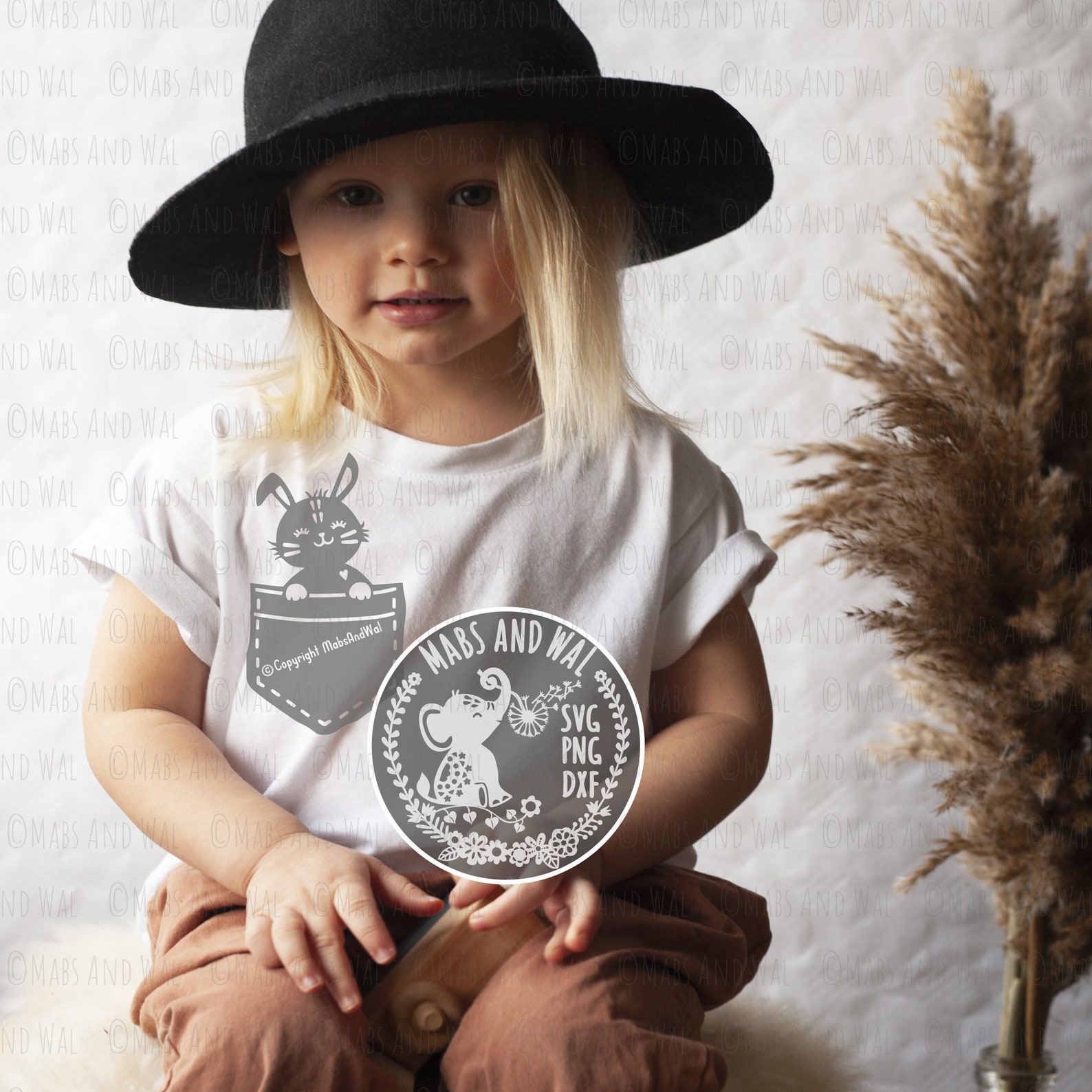 Pocket Rabbit SVG PNG DXF Digital Cutting File/rabbit in - Etsy