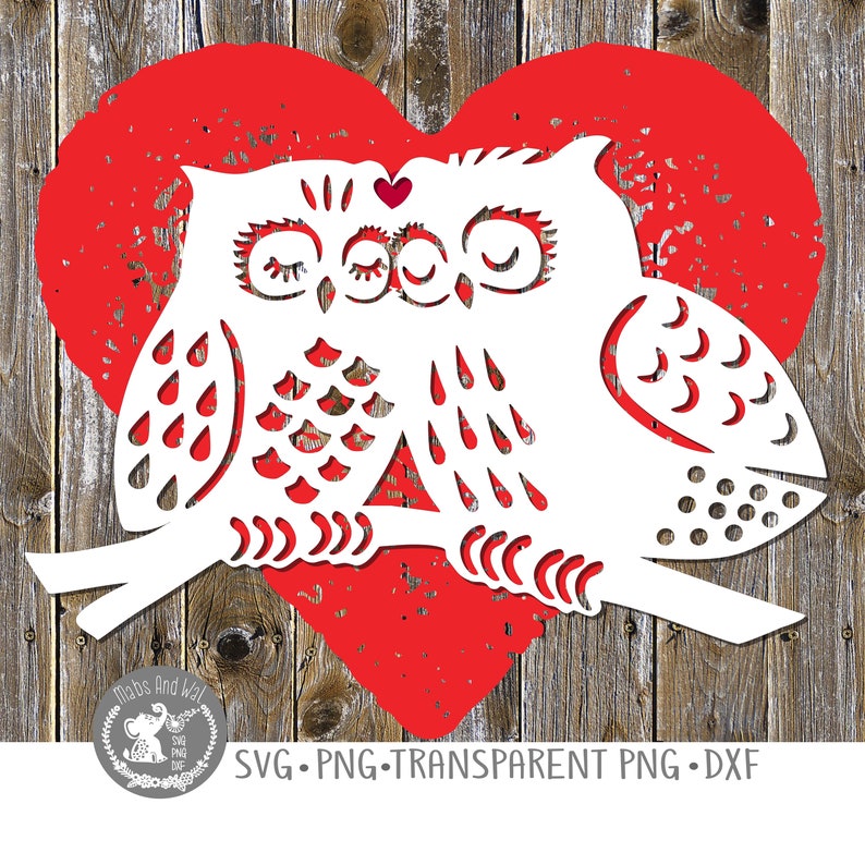 Download Owl love SVG PNG DXF digital cutting file/owl svg ...