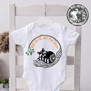 Woodland animals raccoon SVG PNG DXF digital cutting file/baby animal svg/raccoon nursery decor/bodysuit decal/woodland svg/commercial use