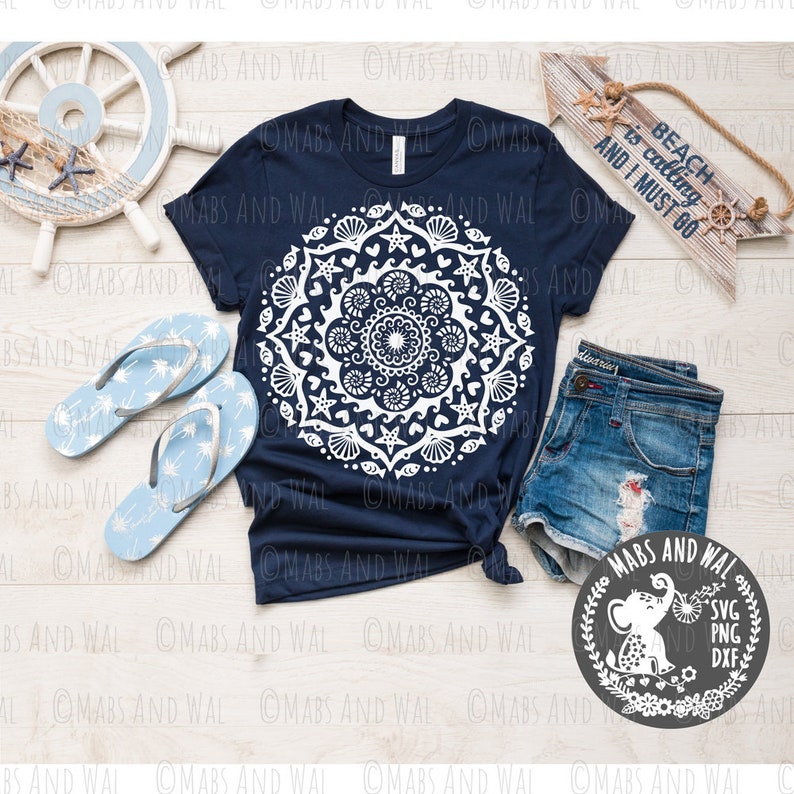 Download Mandala beach SVG PNG DXF digital cutting file/mandala | Etsy