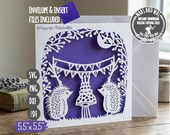 Birthday card hedgehogs SVG PNG DXF Pdf digital cutting file/hedgehog birthday card svg/woodland hedgehog svg/happy birthday card template