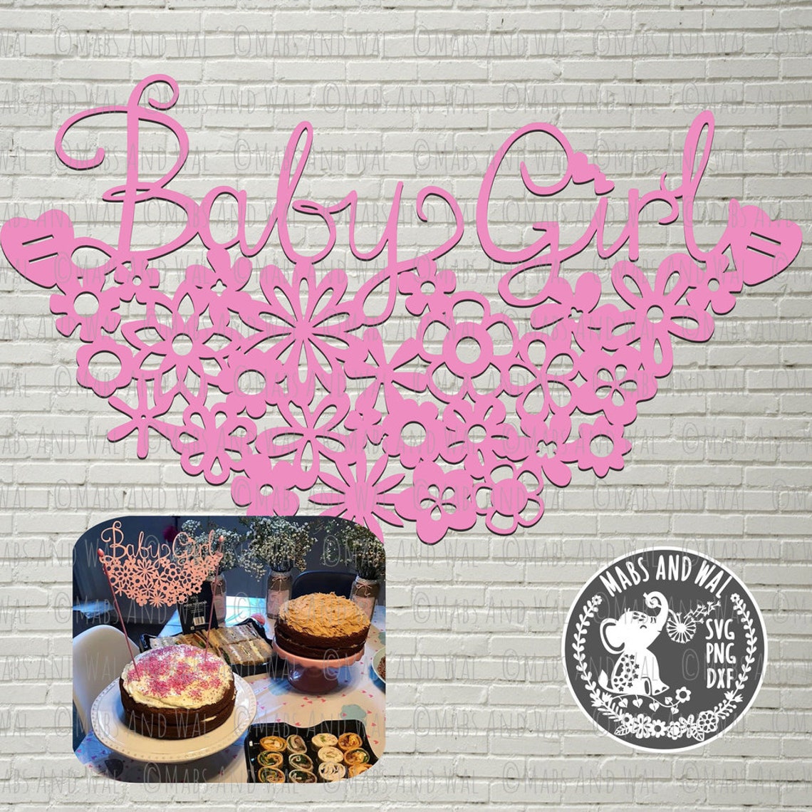 Baby Girl Cake Topper SVG PNG DXF Digital Cutting File/new Etsy UK