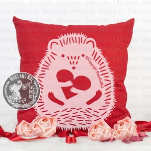 Igel mit Herz SVG PNG DXF Datei/Igel Herz/Igel Liebe/Waldtier/Igel Liebe/Valentinstag/kommerzielle Nutzung