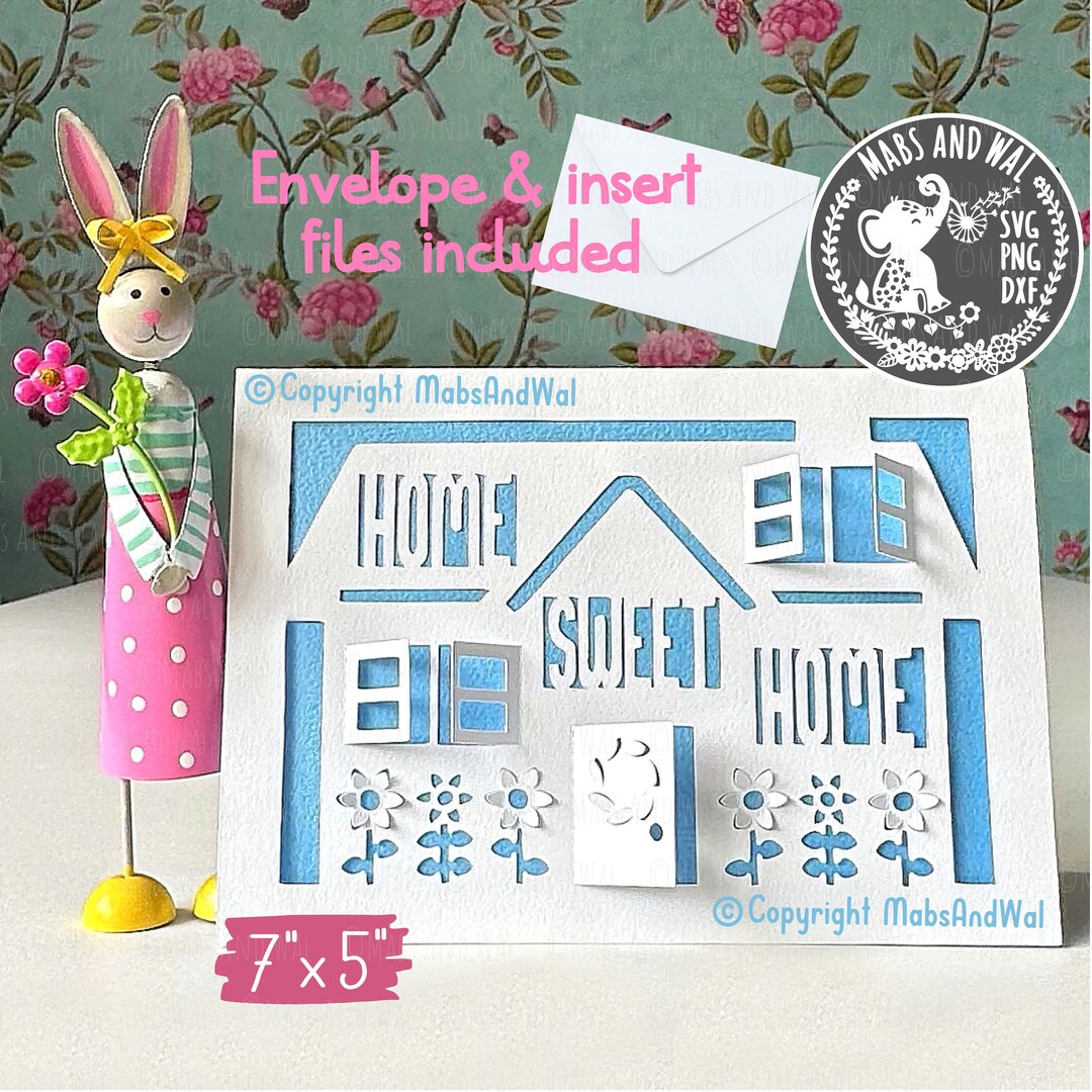 Home Sweet Home Pop-out Card SVG PNG DXF Digital Cutting File/new Home ...