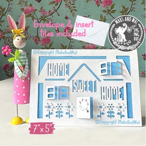 Home Sweet Home Pop-Out-Karte SVG PNG DXF Datei/Schneidedatei/Glückwünsche für neues Zuhause/kommerzielle Nutzung