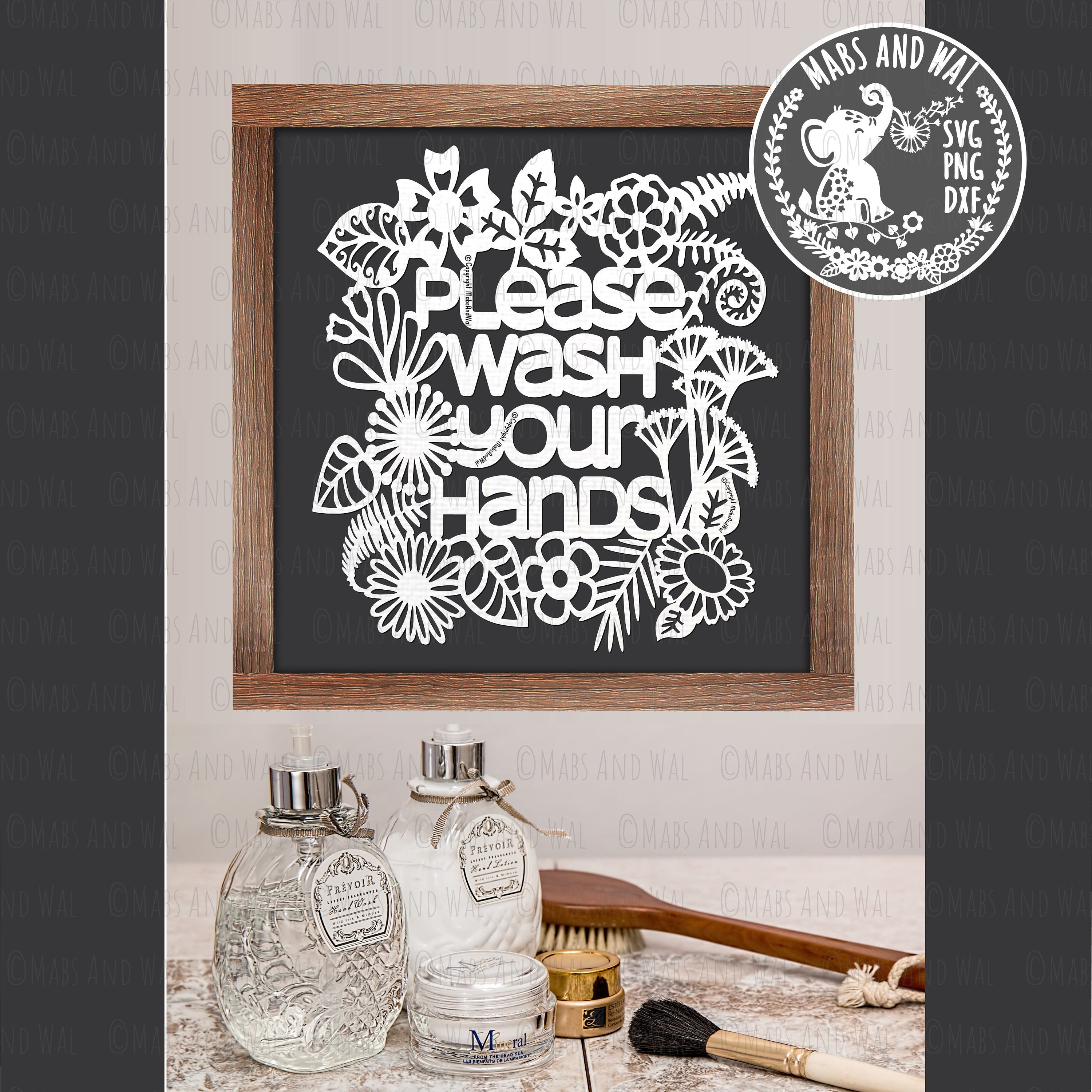 Please Wash Your Hands SVG PNG DXF Digital Cutting File/wash Your Hands ...