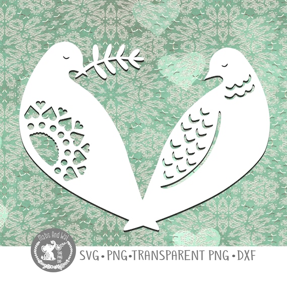 Download Turtle Doves Svg Png Dxf Digital Cutting File Christmas Etsy
