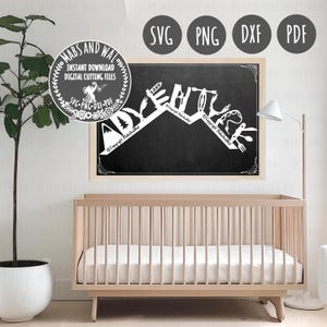 Archivo de corte digital de aventura SVG PNG DXF Pdf/gráfico/aventura word art svg/tipografía svg/vacaciones, campamento, vacaciones al aire libre svg