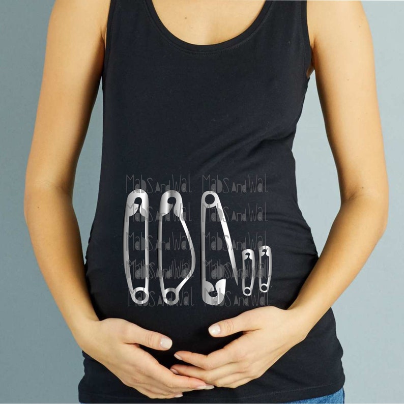 Safety Pins Pregnancy Twins SVG PNG DXF Digital Cutting Etsy