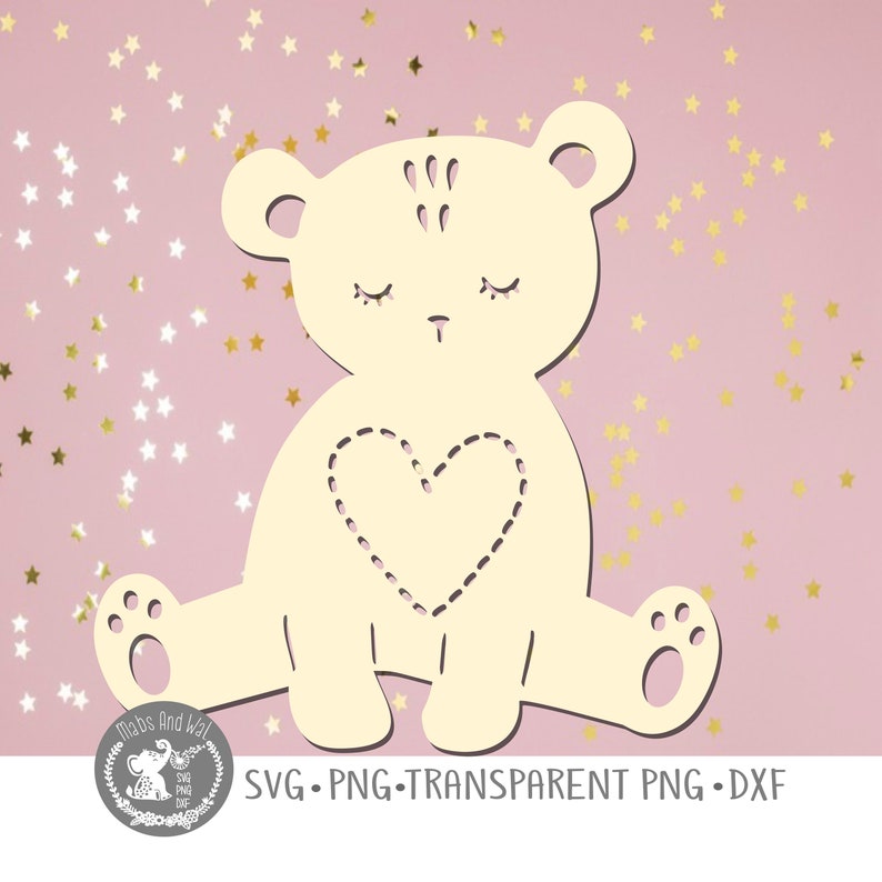 Teddy Bear Svg Png Dxf Digital Cutting File Teddy Bear Etsy