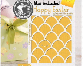 Easter chick card SVG PNG DXF digital cutting file/chick greetings card/happy Easter card svg/Easter card svg/chick card svg/commercial use