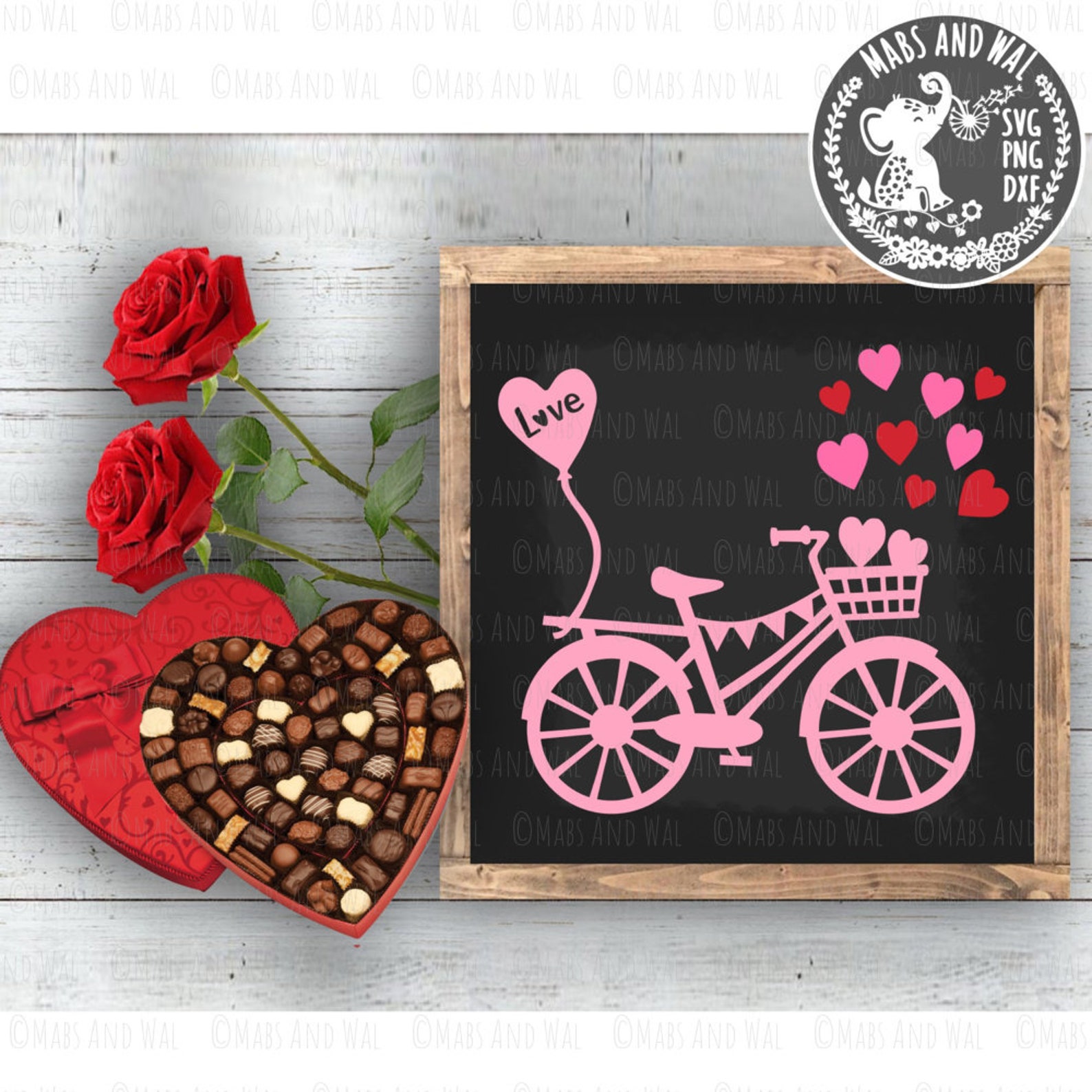 Bicycle Hearts SVG PNG DXF Digital Cutting File/bike Etsy