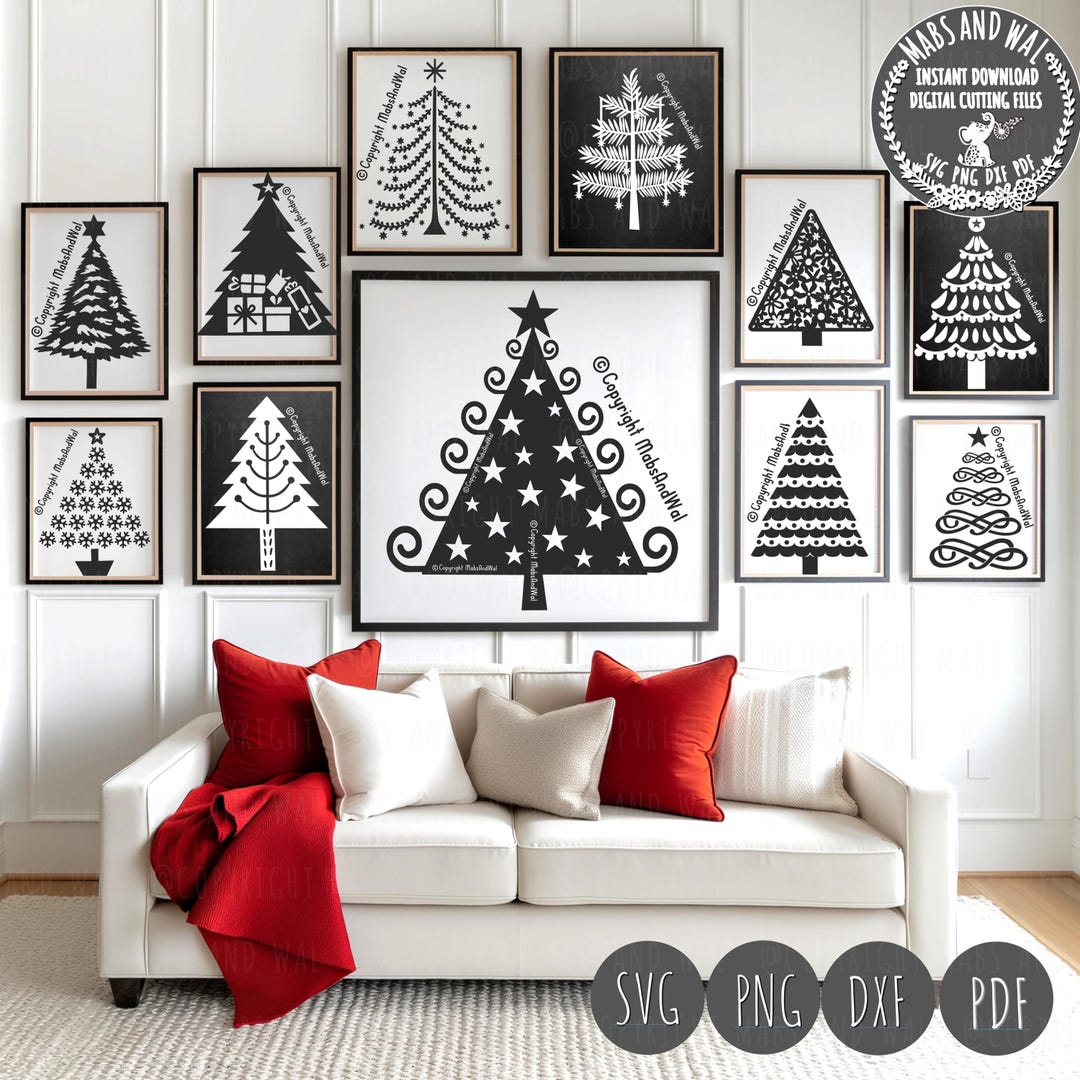 Christmas Tree Bundle SVG PNG DXF Pdf Digital Cutting File/christmas ...