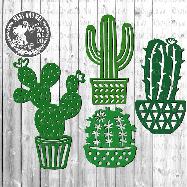 Download Cactus set SVG PNG DXF digital cutting file/cactus svg ...
