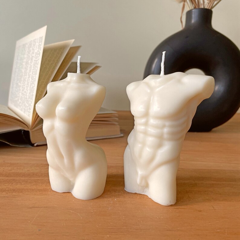 Female Torso Candle Soy Wax Pillar Candle Vegan Candle Body Etsy UK