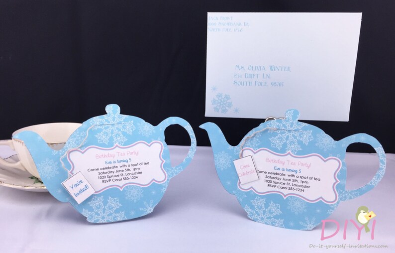 Printable Tea Party Invitation Disney Frozen Invitations Tea Etsy