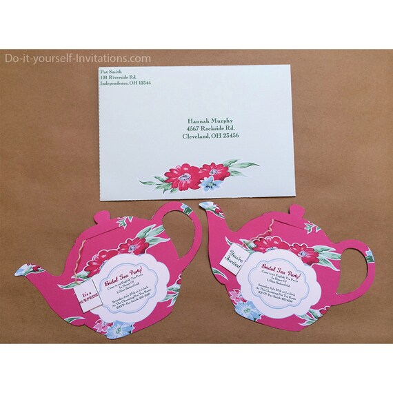 Printable Tea Party Invitation Bridal Tea Party Invitation Etsy