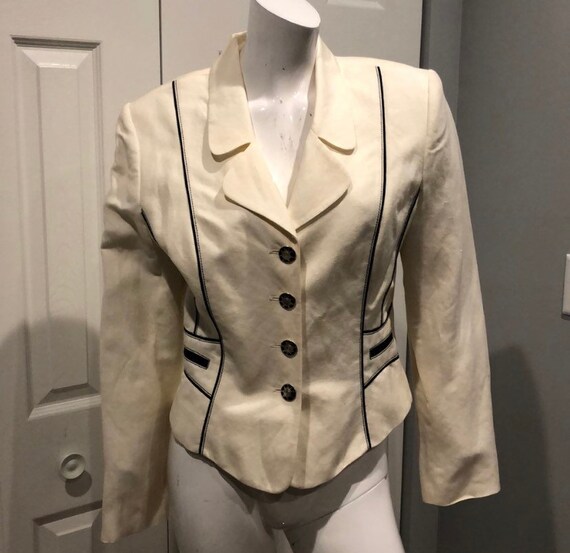 Linen Blazer, Vintage Linen Blazer
