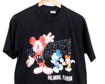 Vintage 80s/90s Mickey Mouse Disney Orlando Florida T Shirt Size M
