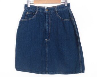 80s denim skirt outfits