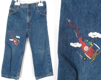 Vintage 80s Kids Sky Flyer Straight Leg Jeans Size 3T