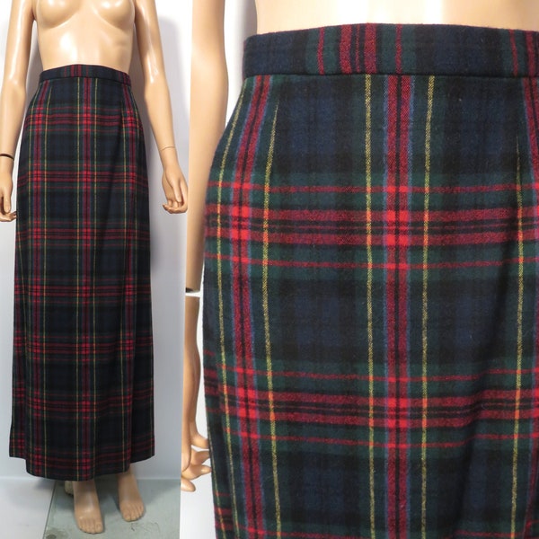 Plaid Maxi Skirt - Etsy