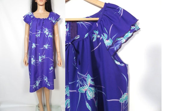 Vintage 70s Purple Lightweight Hawaiian Muumuu Dress Made in Hawaii Size S M Etsy Canada