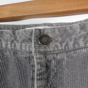 Vintage 90s Calvin Klein High Waist Pleat Front Slate Gray Corduroy Trouser Pants Size 27 x 25 Short image 4