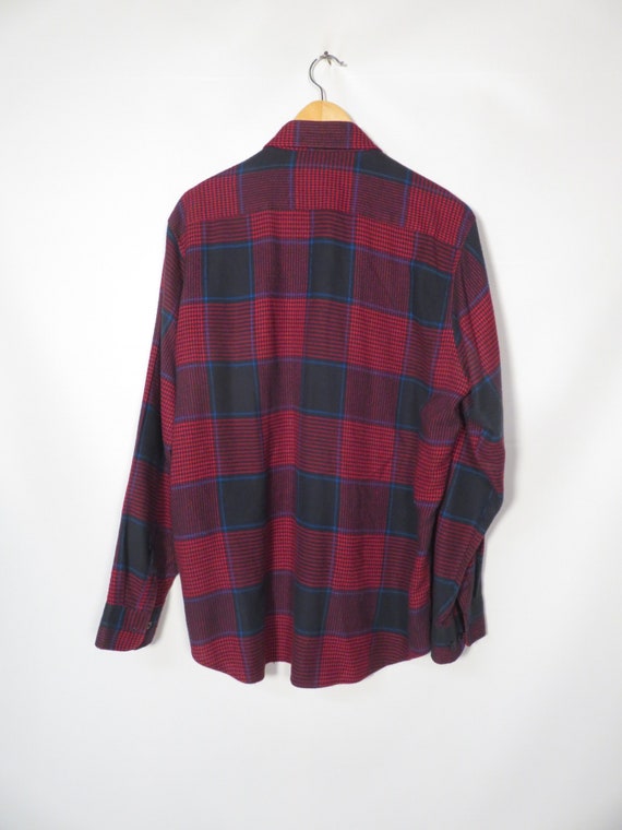 Vintage 80s/90s Plaid Flannel Size L - image 10