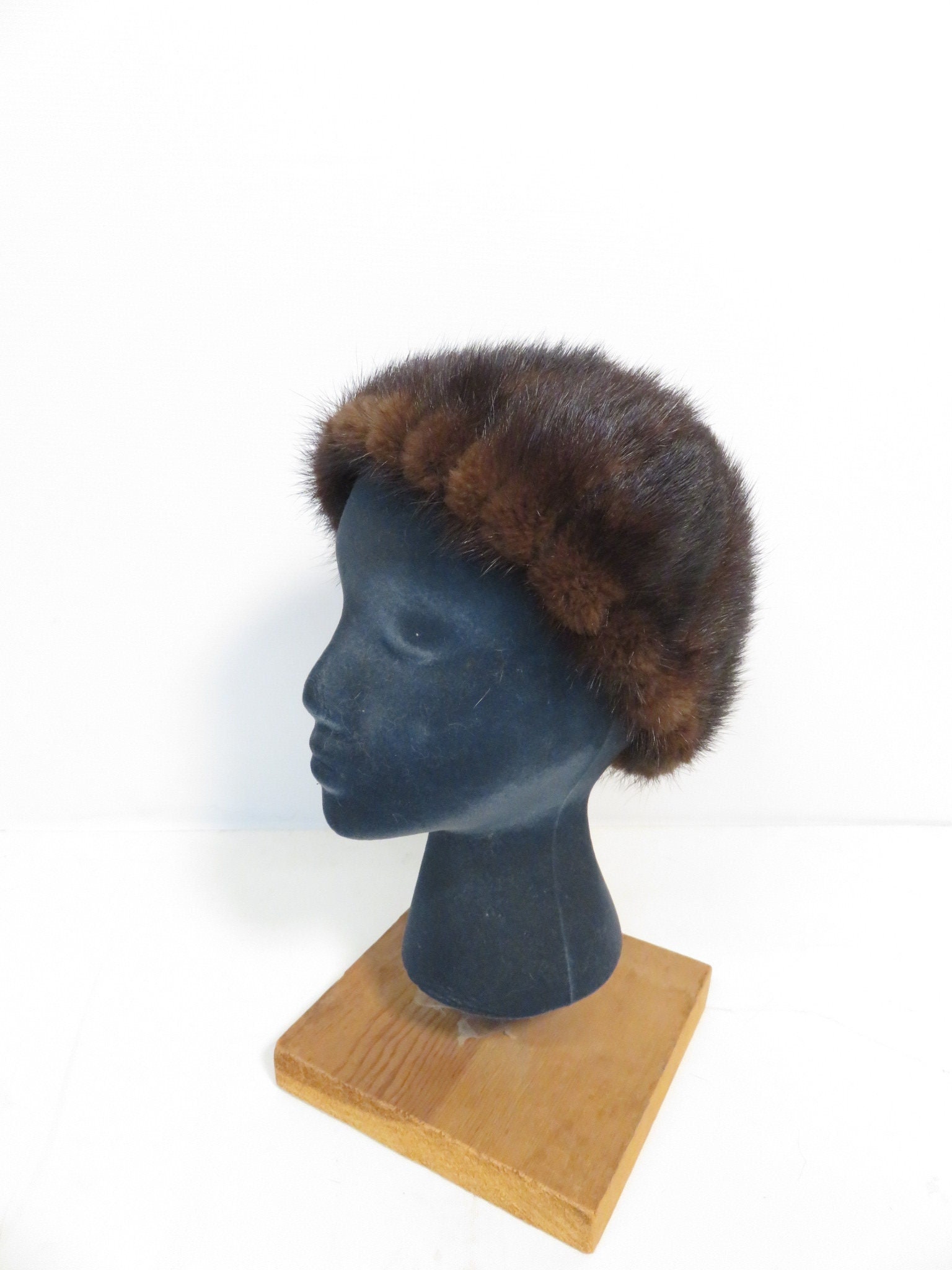 Vintage 50s Mink Fur Winter Hat | Etsy 