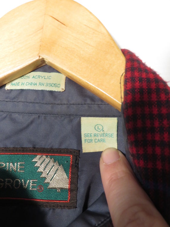 Vintage 80s/90s Plaid Flannel Size L - image 9