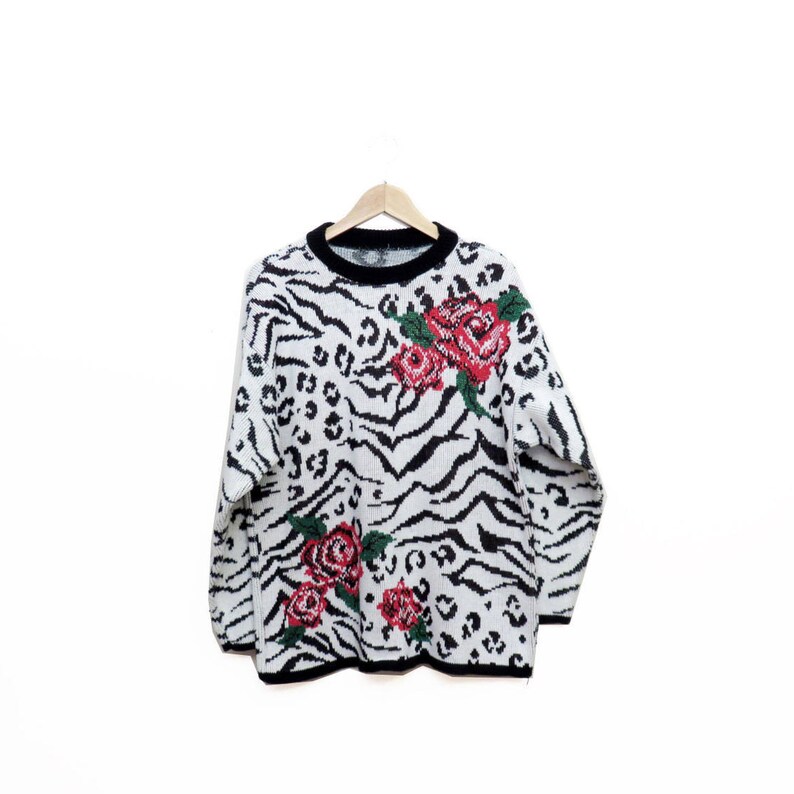 rose print sweater