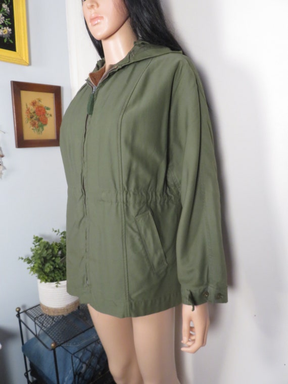 Vintage British Military Womens Wool Lined Parka … - image 4