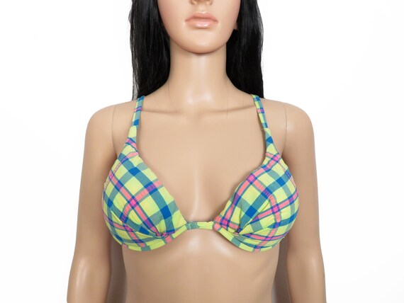 plaid bikini top