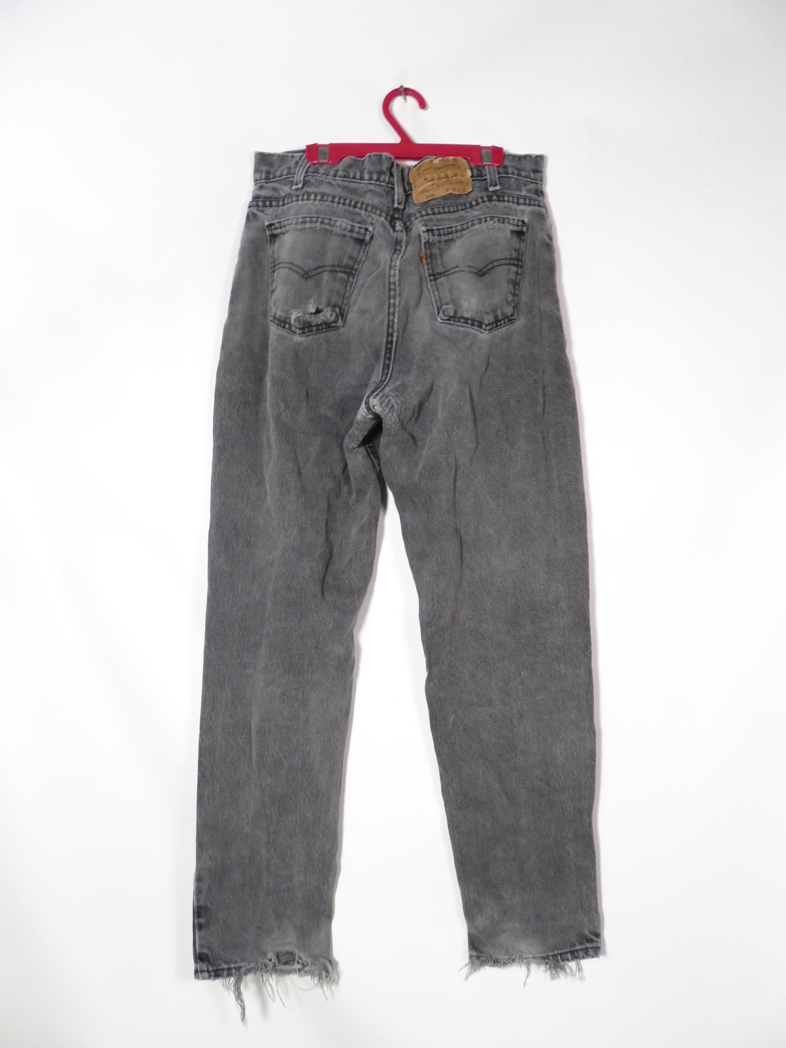 Vintage 80s/90s Levis 505 Charcoal Grey Beat up Distressed 