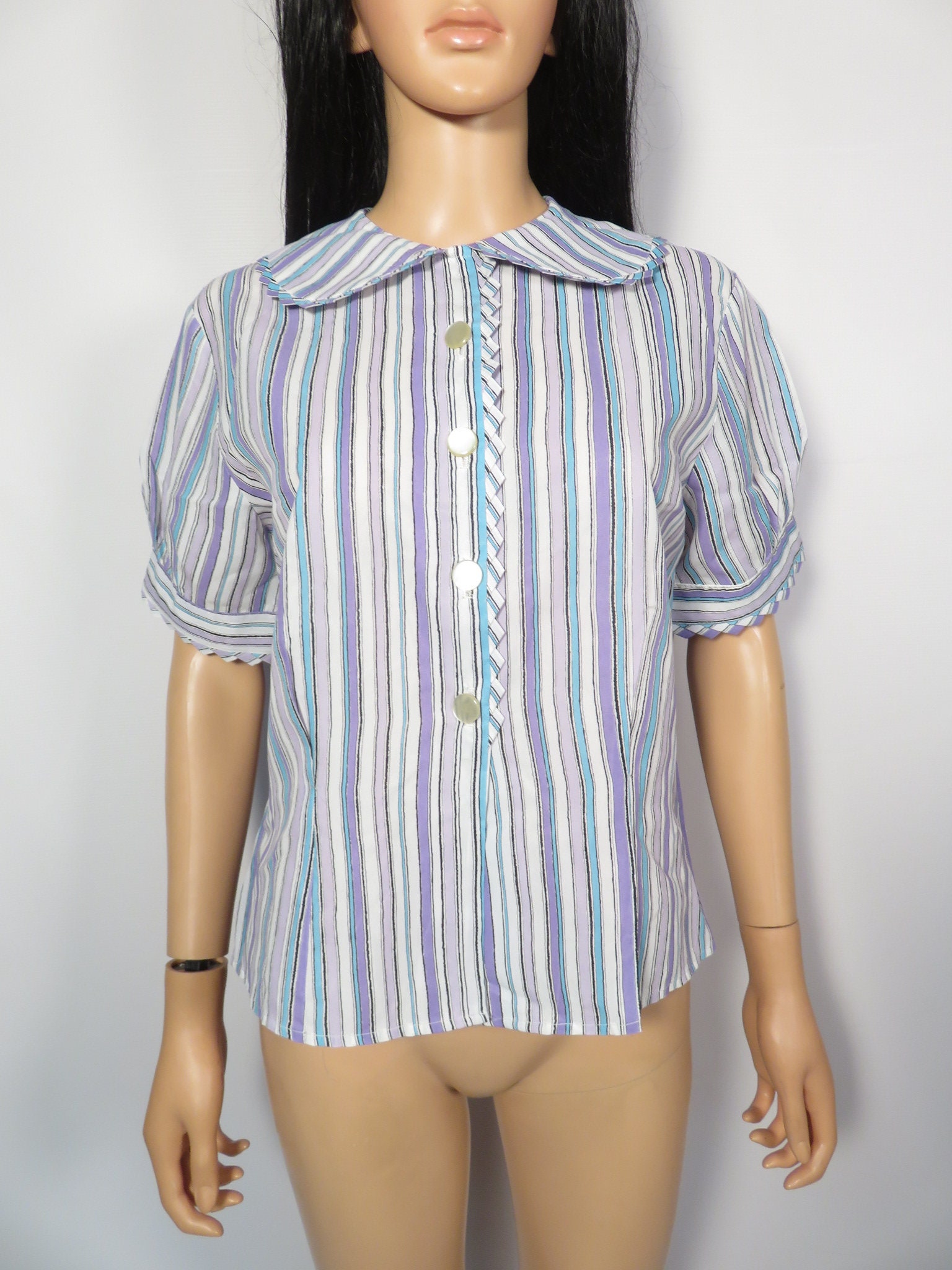 plus size peter pan blouse