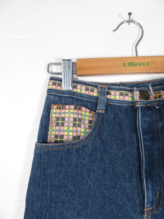 Vintage 80s/90s Girls High Waist Denim Tapered Le… - image 3