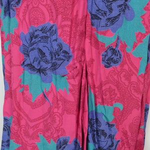 Vintage 80s Rose Print Secretary Dress Size S image 7