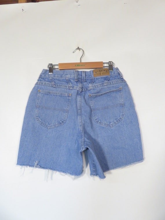 Vintage 90s High Waist Denim Cut Off Shorts Size … - image 4