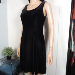 Vintage 90s Velvet Cage Back Mini Dress Size S image 3