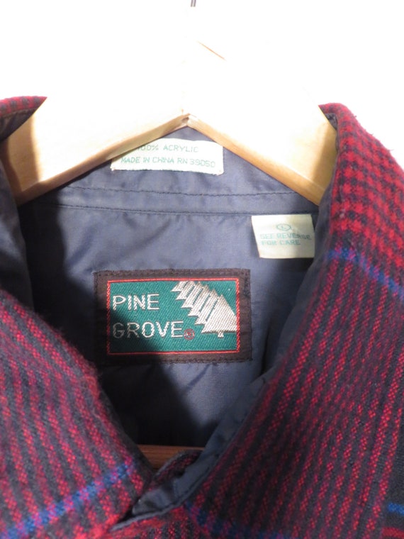 Vintage 80s/90s Plaid Flannel Size L - image 8