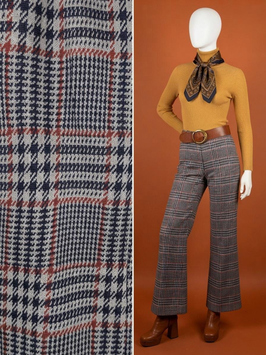 1970s Plaid Pants - Etsy